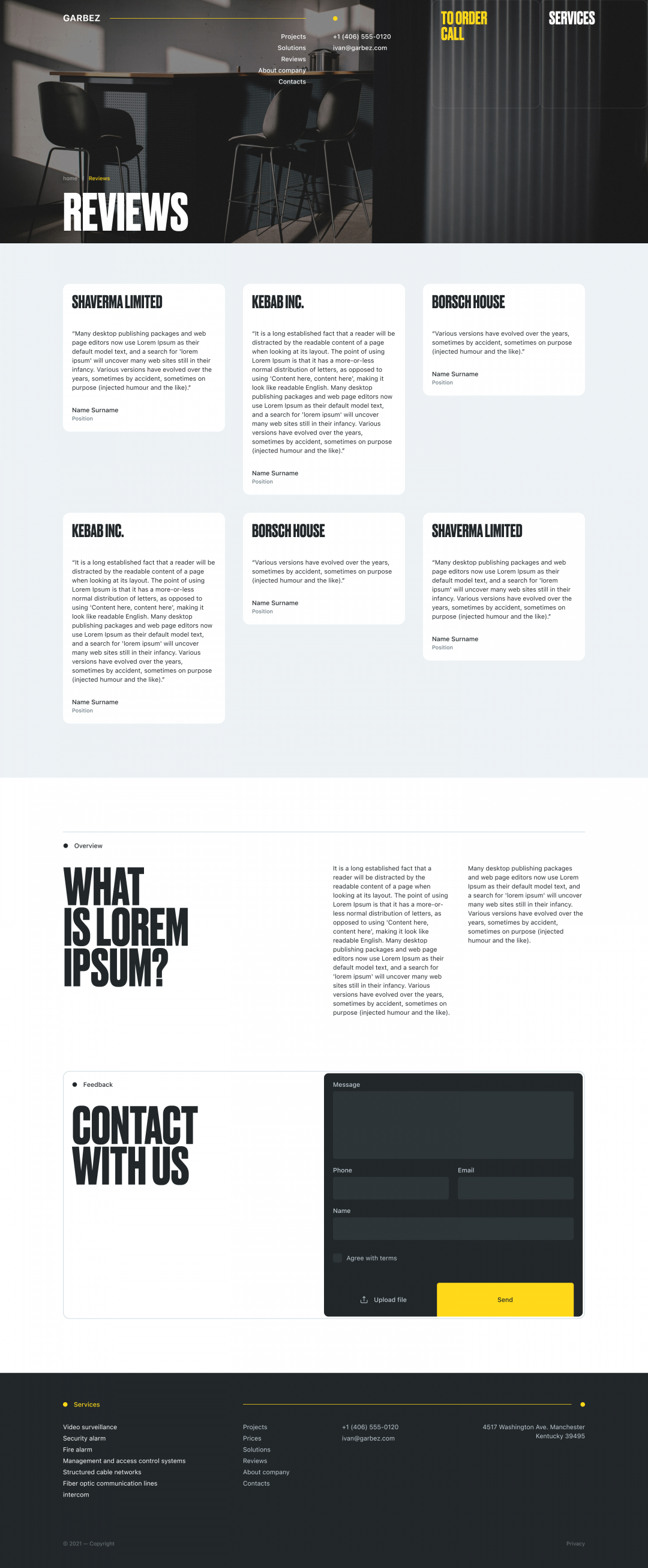 Garbez project. A bespoke website by Diafimis, with a unique design, a carefully planned structure and high-quality content prepared for SEO.