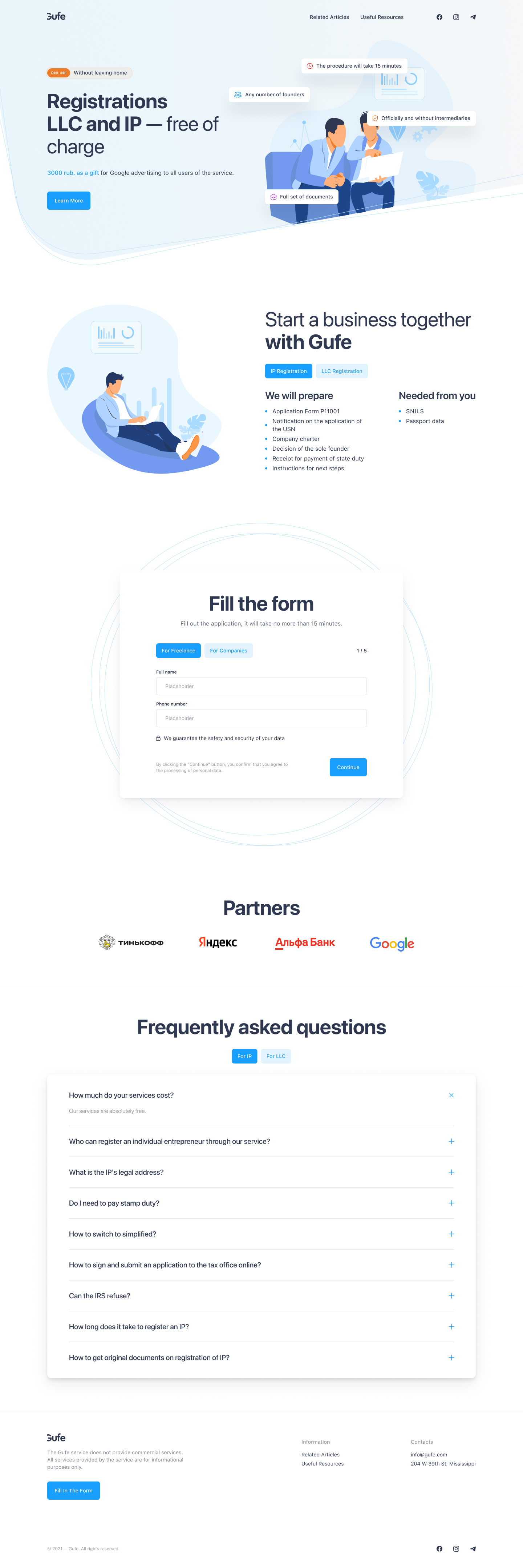 Gufe project. A bespoke website by Diafimis, with a unique design, a carefully planned structure and high-quality content prepared for SEO.