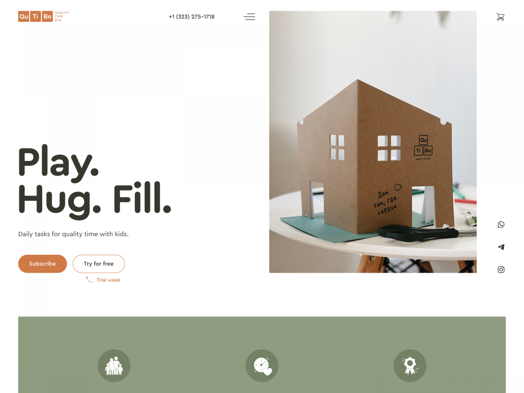 Qutibo project. A bespoke website by Diafimis, with a unique design, a carefully planned structure and high-quality content prepared for SEO.