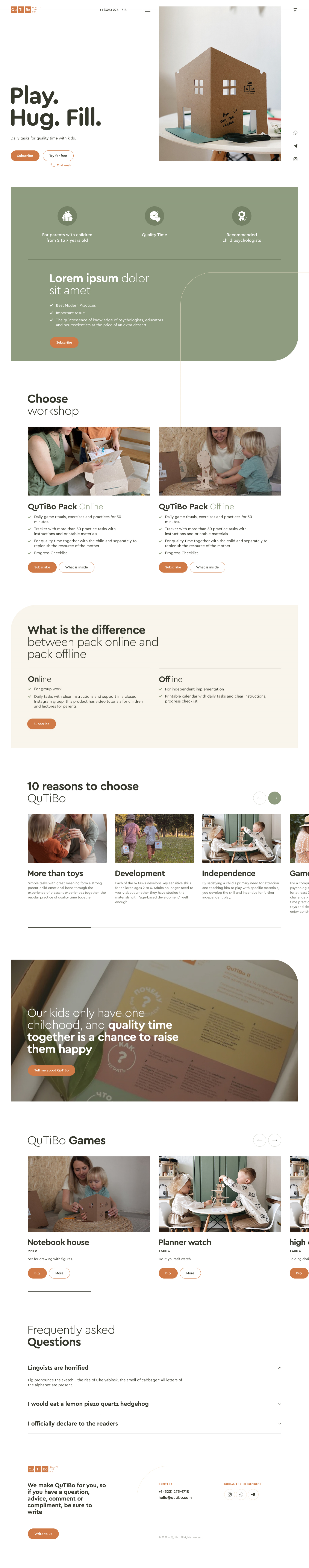 Qutibo project. A bespoke website by Diafimis, with a unique design, a carefully planned structure and high-quality content prepared for SEO.