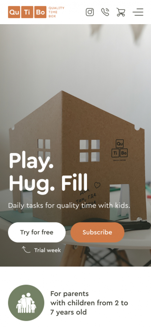 Qutibo project. A bespoke website by Diafimis, with a unique design, a carefully planned structure and high-quality content prepared for SEO.